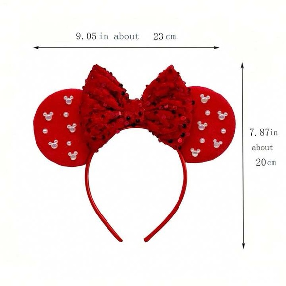 Disney Minnie Mouse Red Bow Ears - Picture 2 of 2